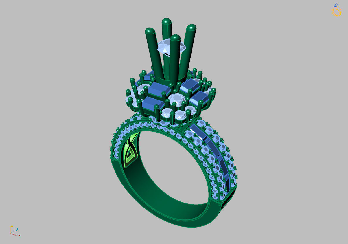 DIAMOND RINGS 3D print model_1