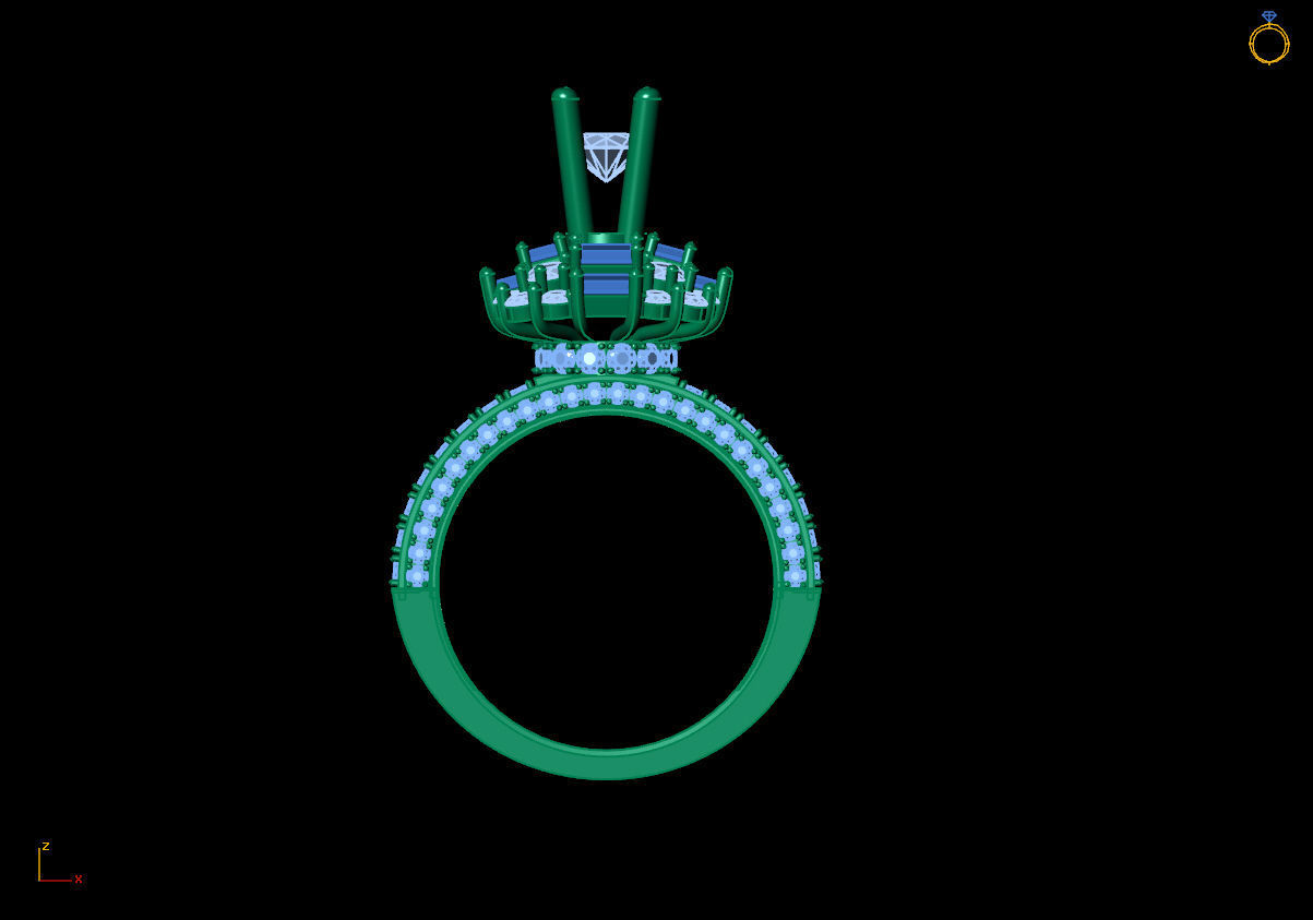 DIAMOND RINGS 3D print model_2