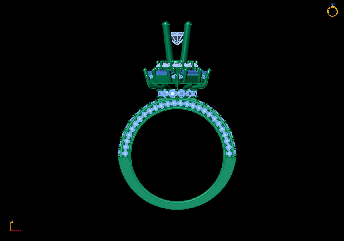 DIAMOND RINGS 3D print model_2