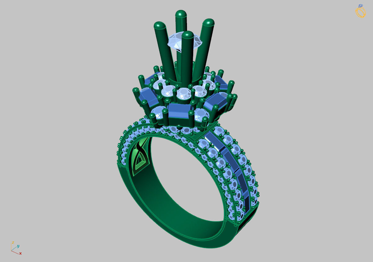 DIAMOND RINGS 3D print model_1