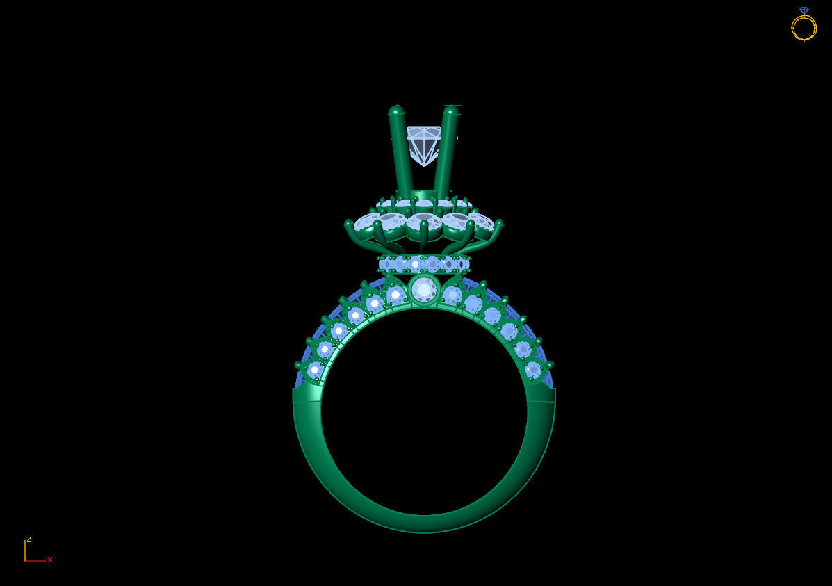 DIAMOND RINGS 3D print model_2