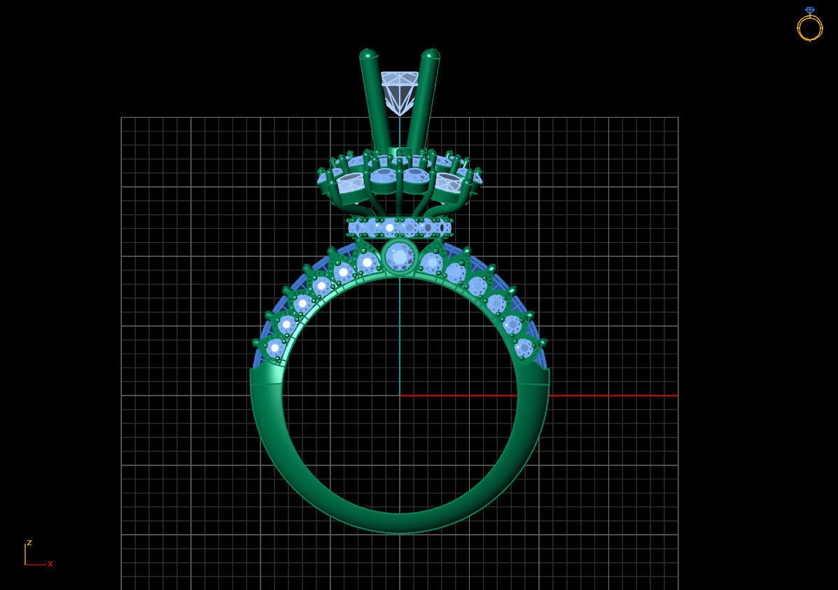 DIAMOND RINGS 3D print model_2