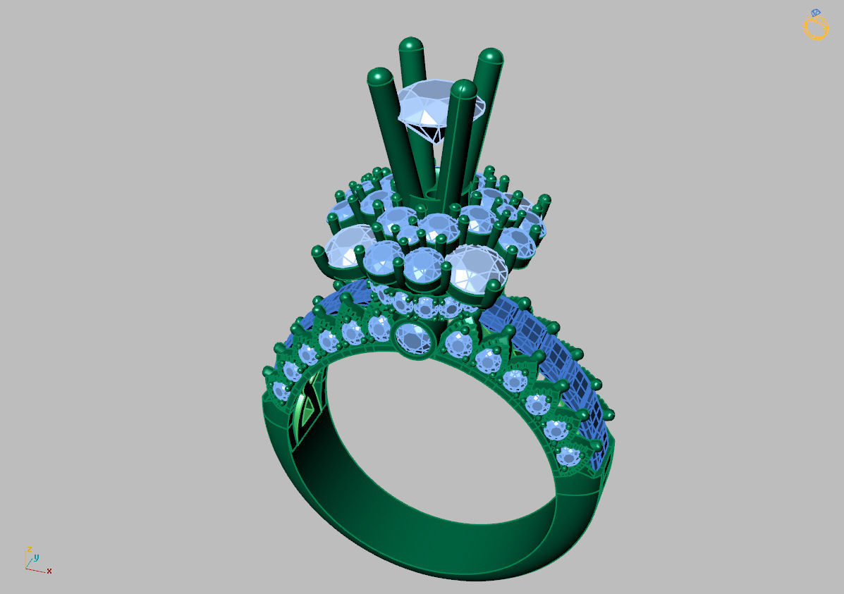 DIAMOND RINGS 3D print model_1