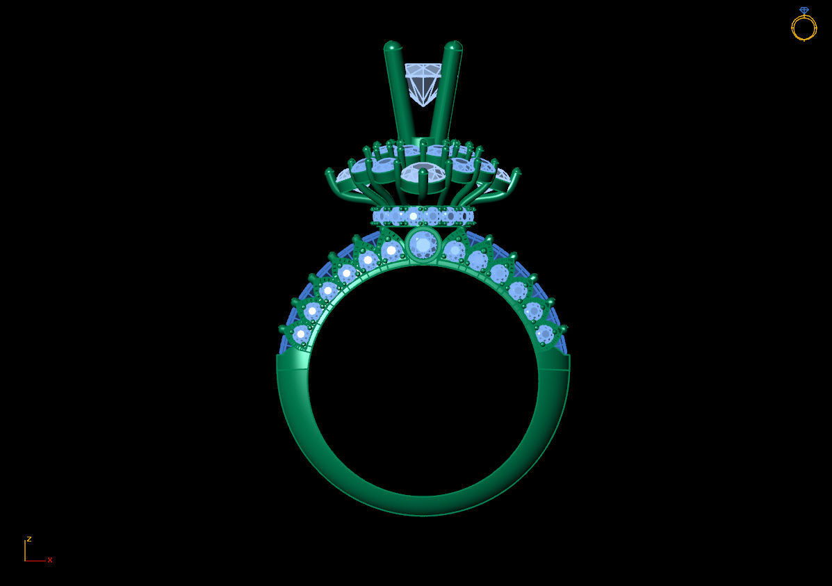 DIAMOND RINGS 3D print model_2