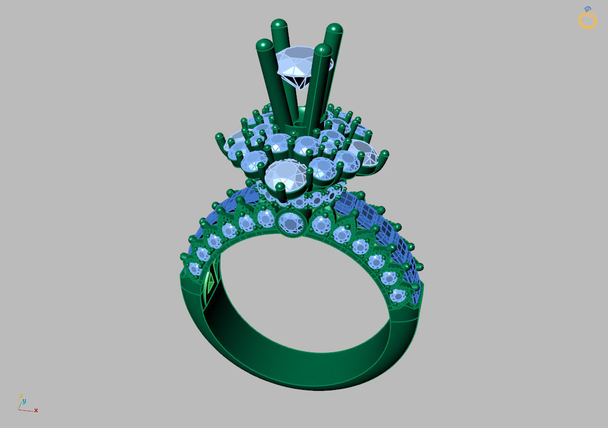 DIAMOND RINGS 3D print model_1