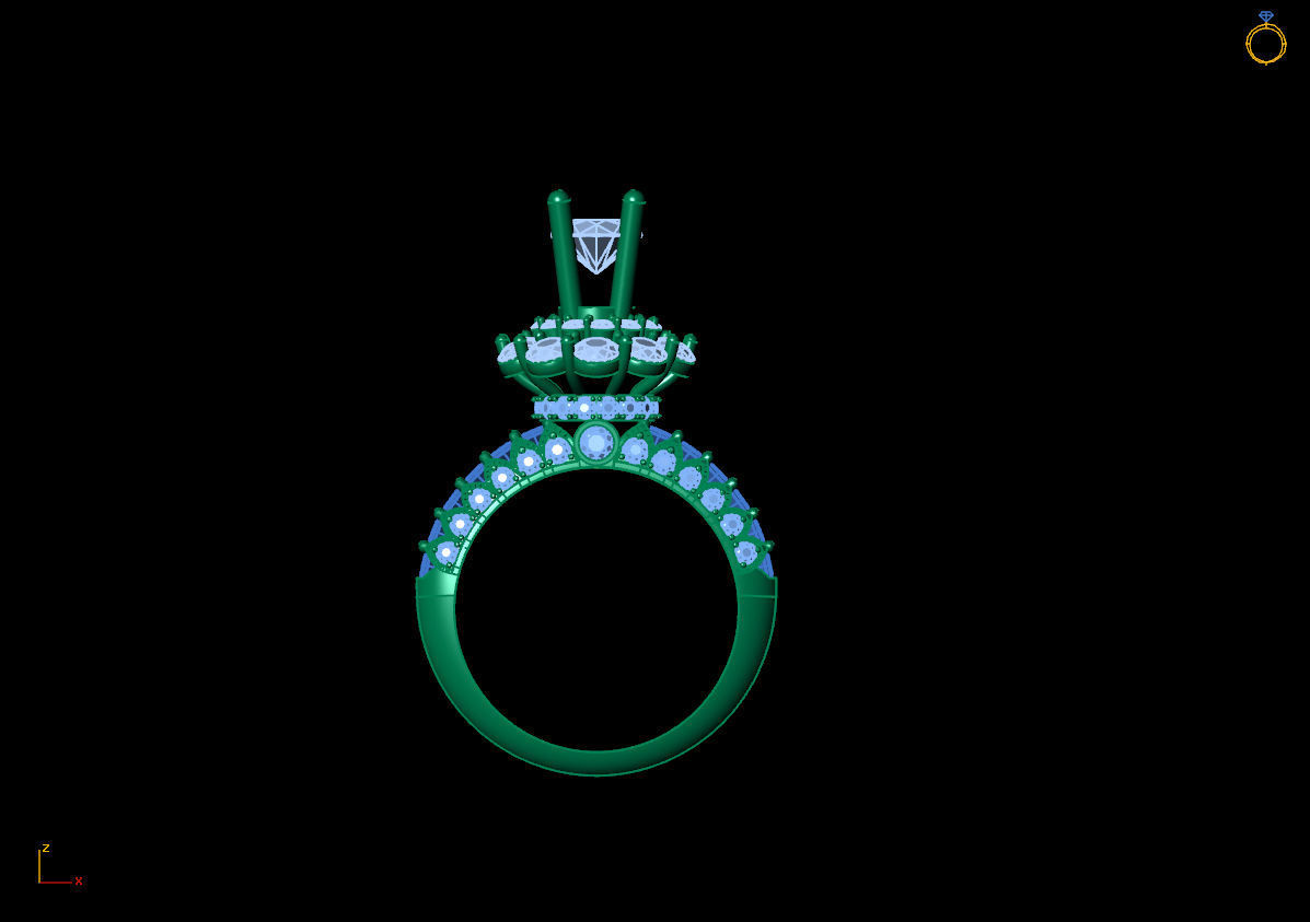 DIAMOND RINGS 3D print model_2