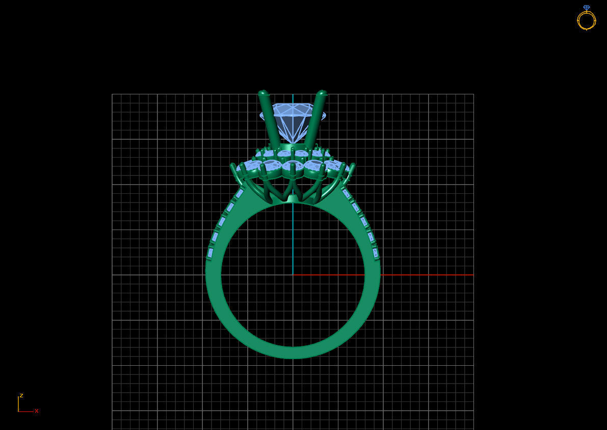 DIAMOND RINGS 3D print model_2