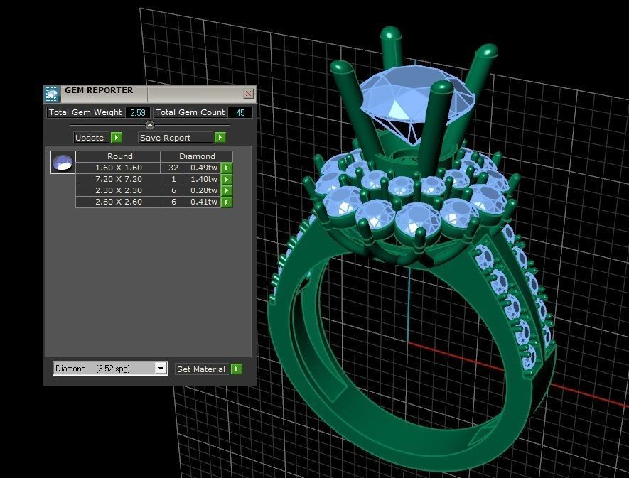 DIAMOND RINGS 3D print model_4