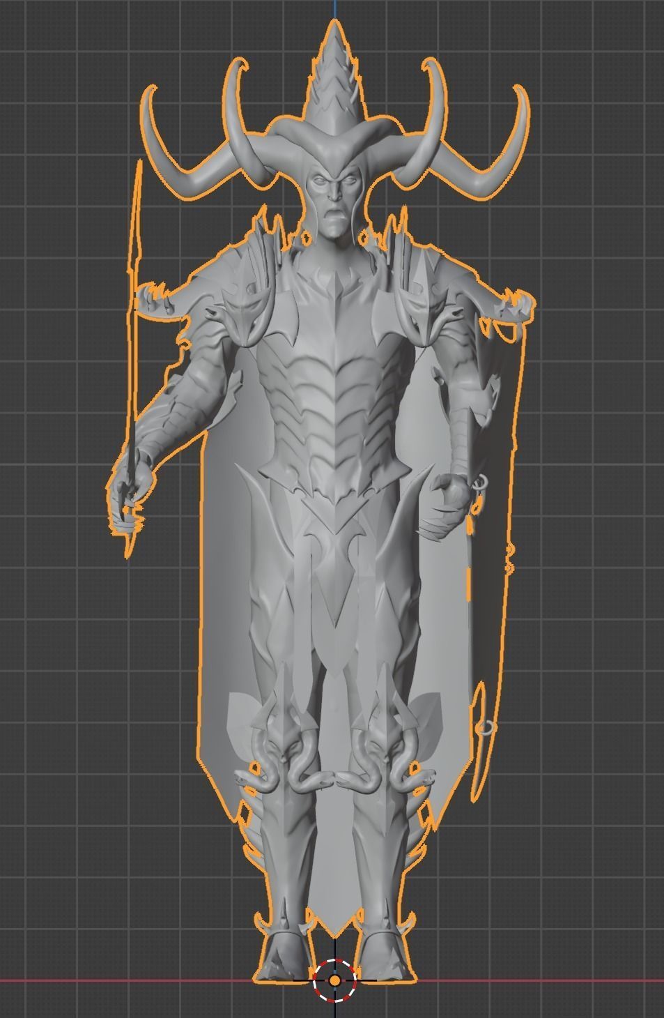 Age of hammer Dark elf king of north 3D print model_2