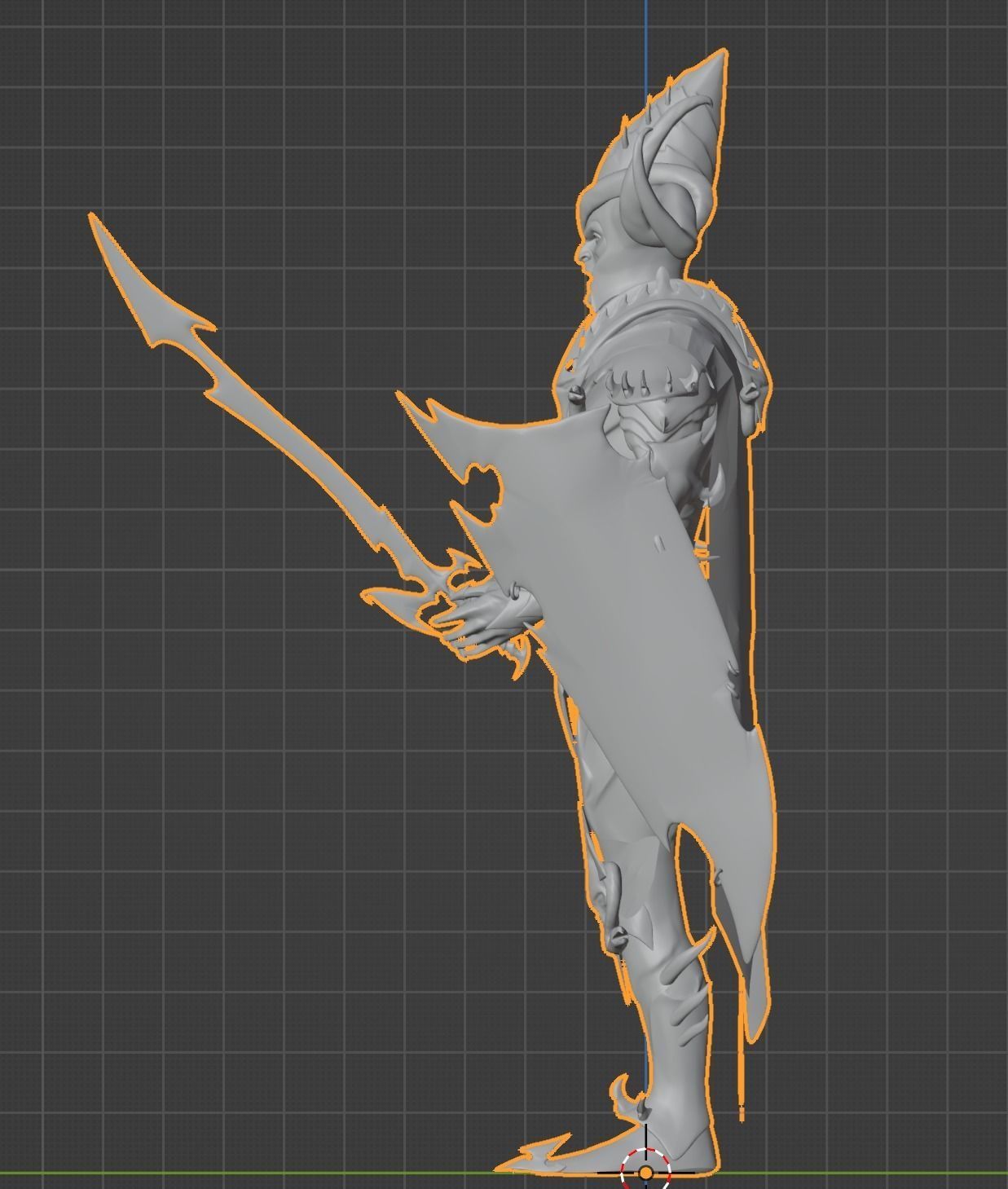 Age of hammer Dark elf king of north 3D print model_3