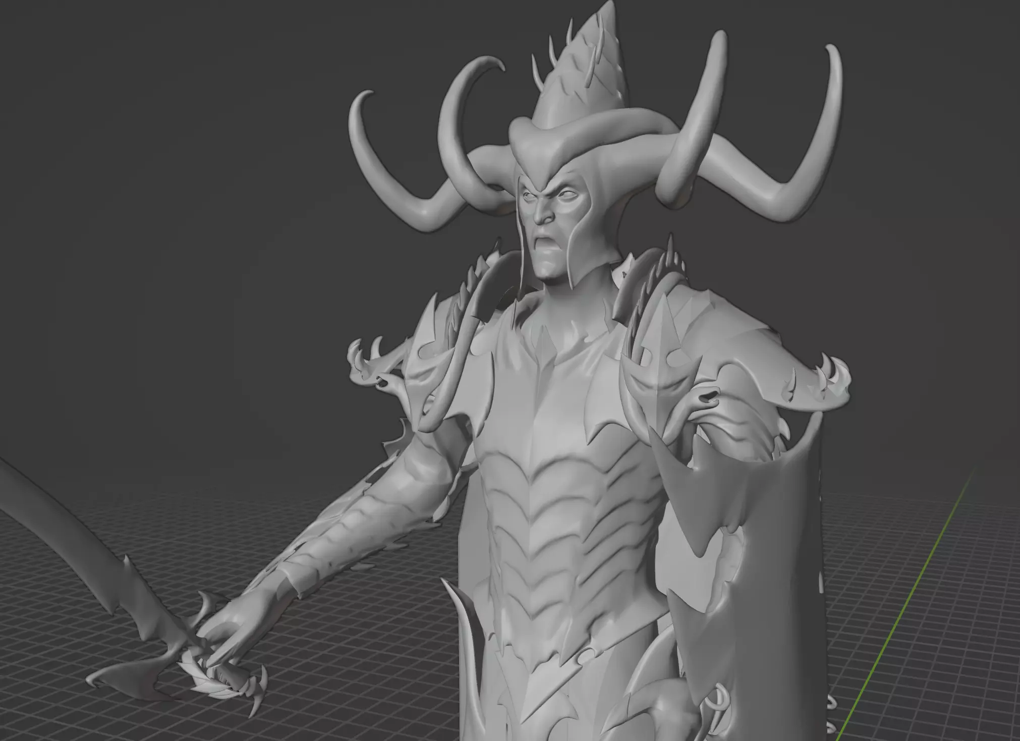 Age of hammer Dark elf king of north 3D print model_0