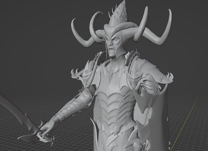 Age of hammer Dark elf king of north 3D print model