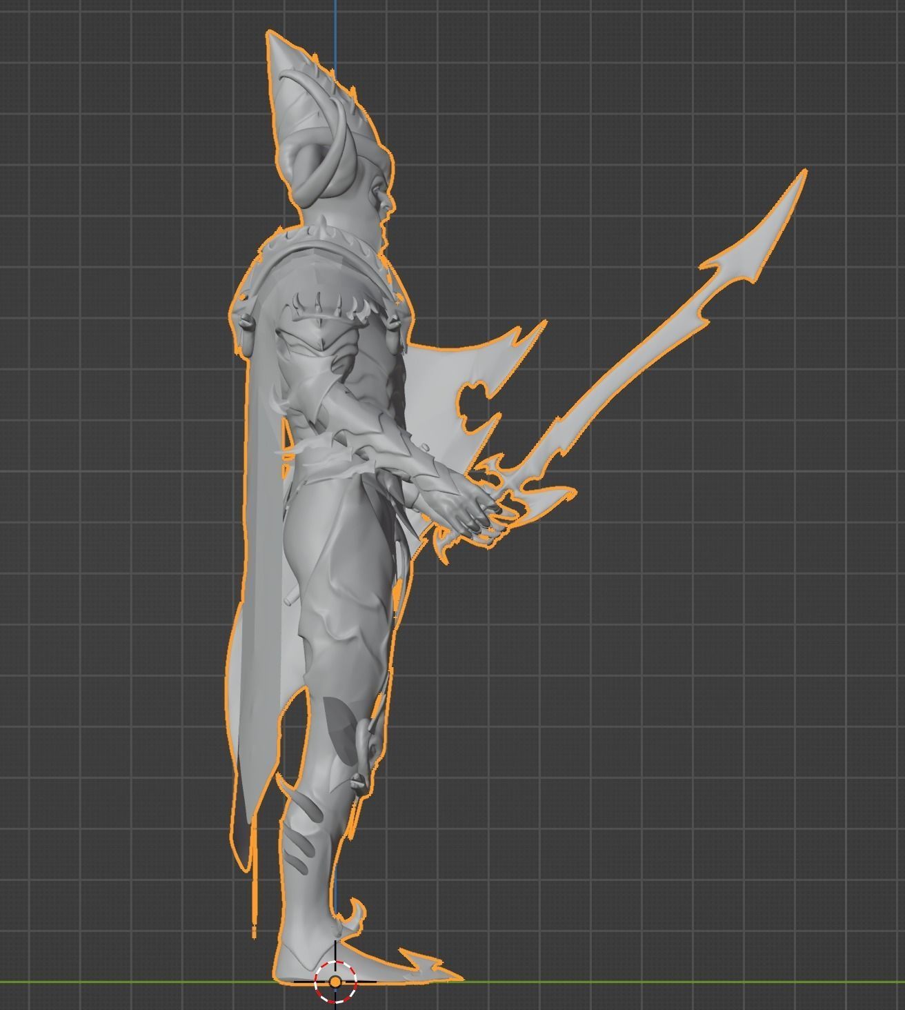 Age of hammer Dark elf king of north 3D print model_5