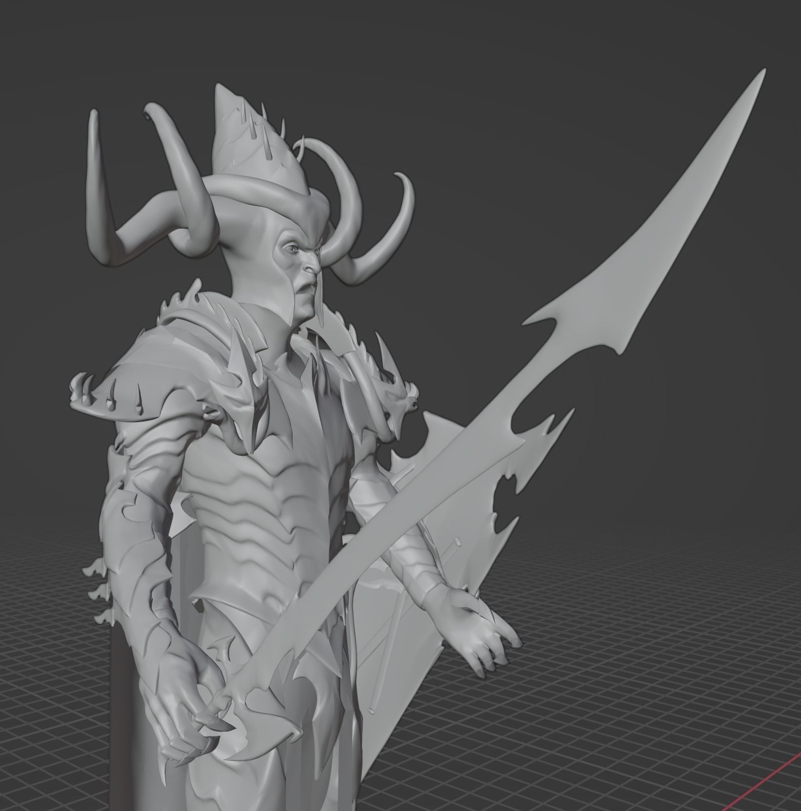 Age of hammer Dark elf king of north 3D print model_9