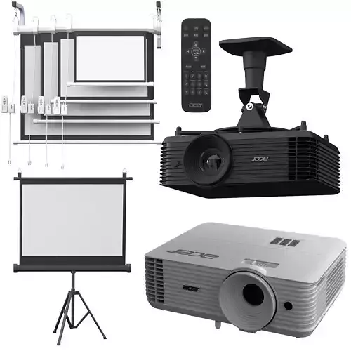 Acer X1326awh Black And White 3D model