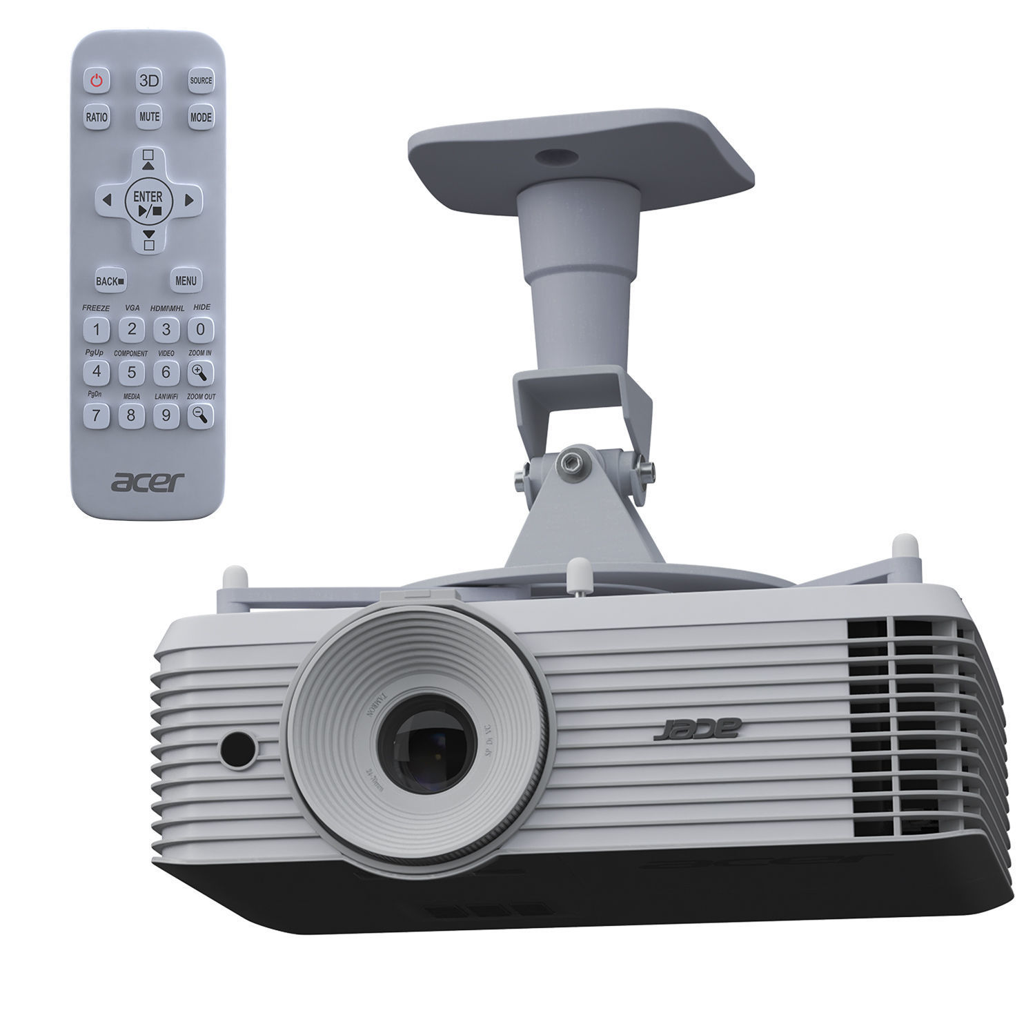 Acer X1326awh Black And White 3D model_4