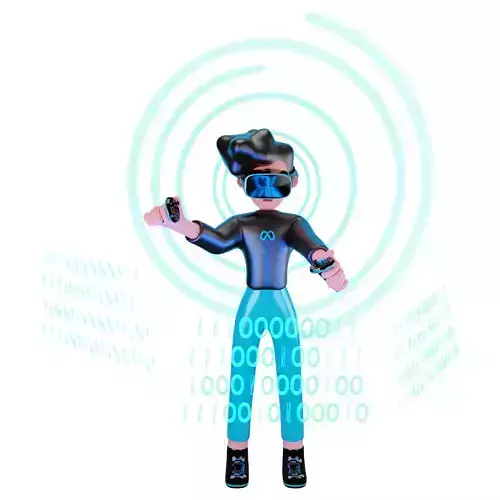 Metaverse Virtual Programming Low-poly 3D model