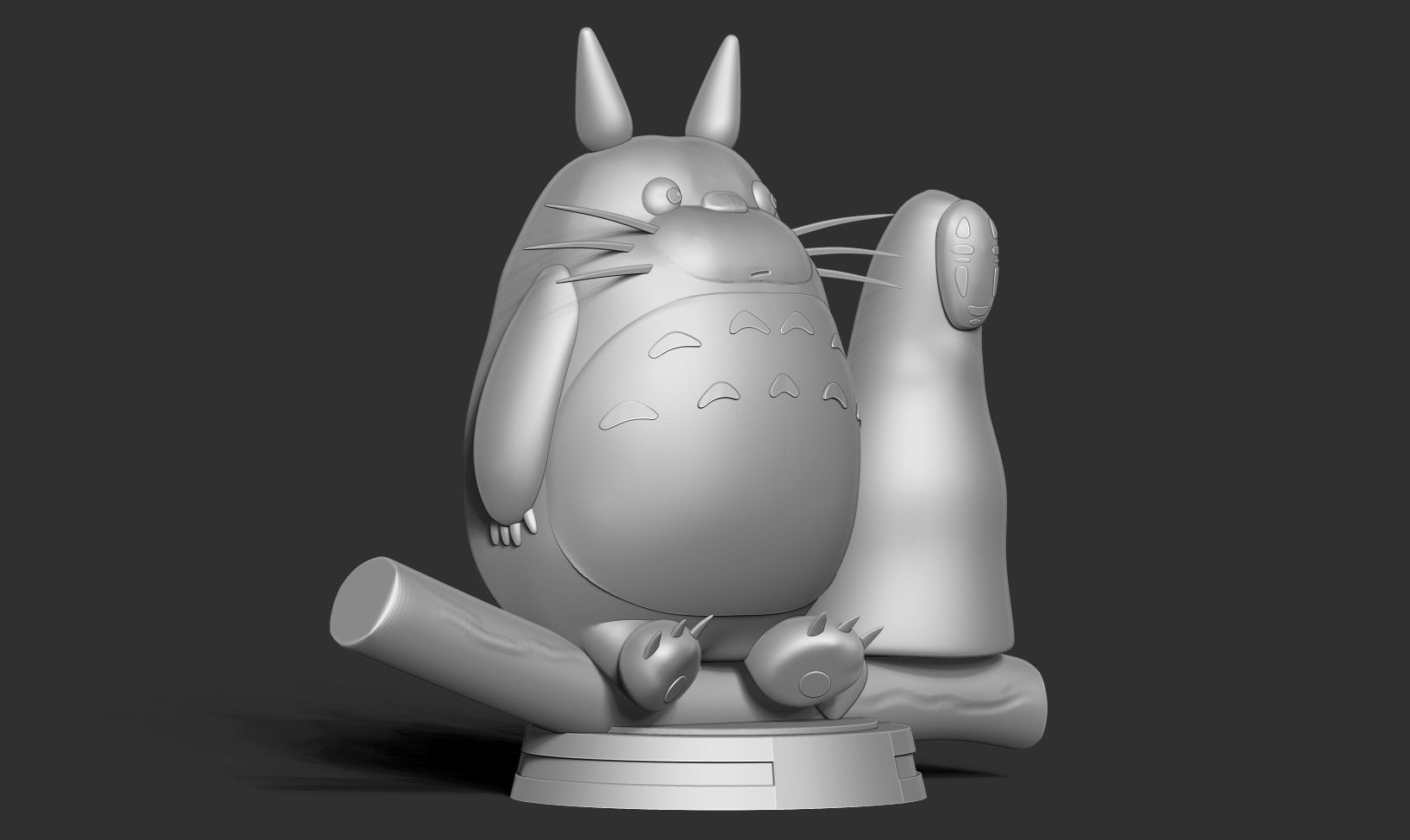 Totoro and No-Face 3D print model_13