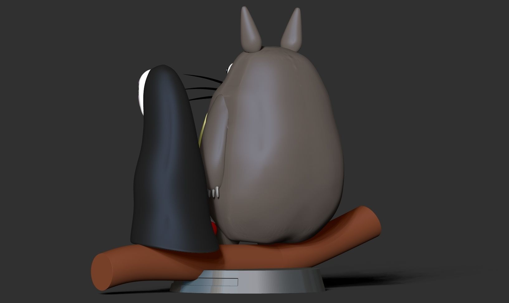 Totoro and No-Face 3D print model_8