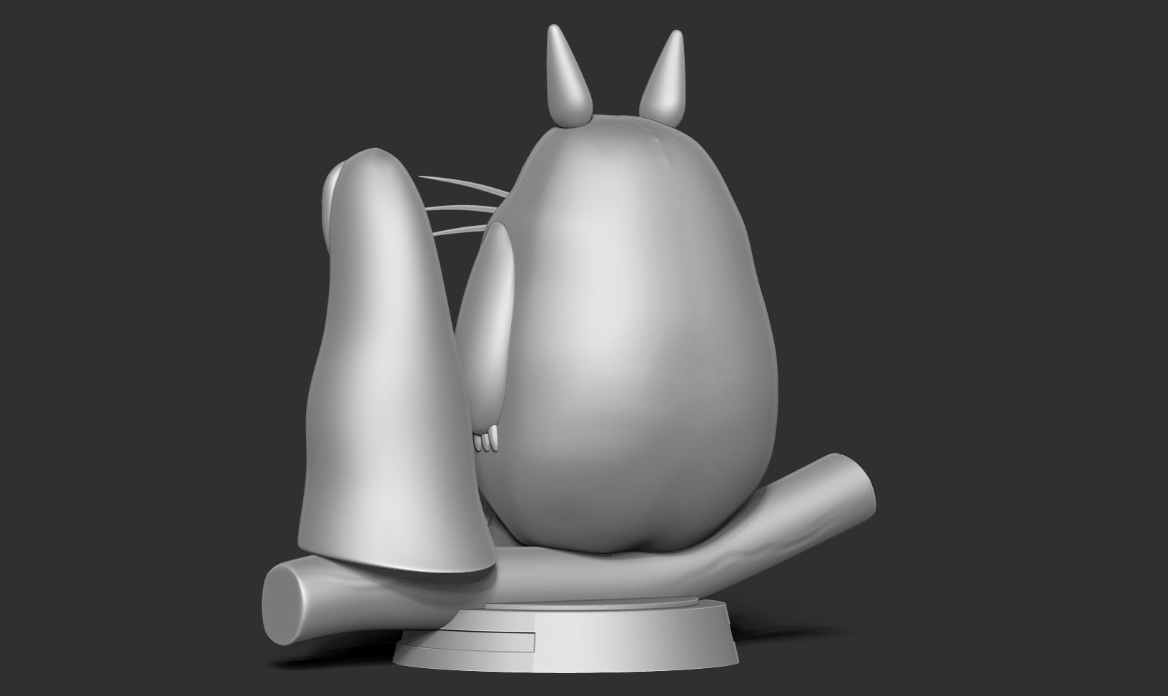Totoro and No-Face 3D print model_9