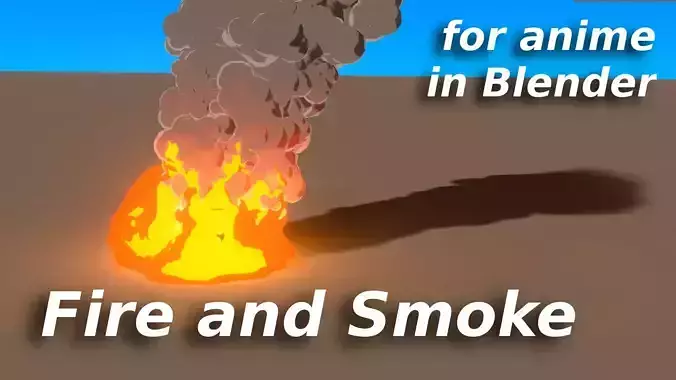 For Anime in Blender - Fire and Smoke 3D model
