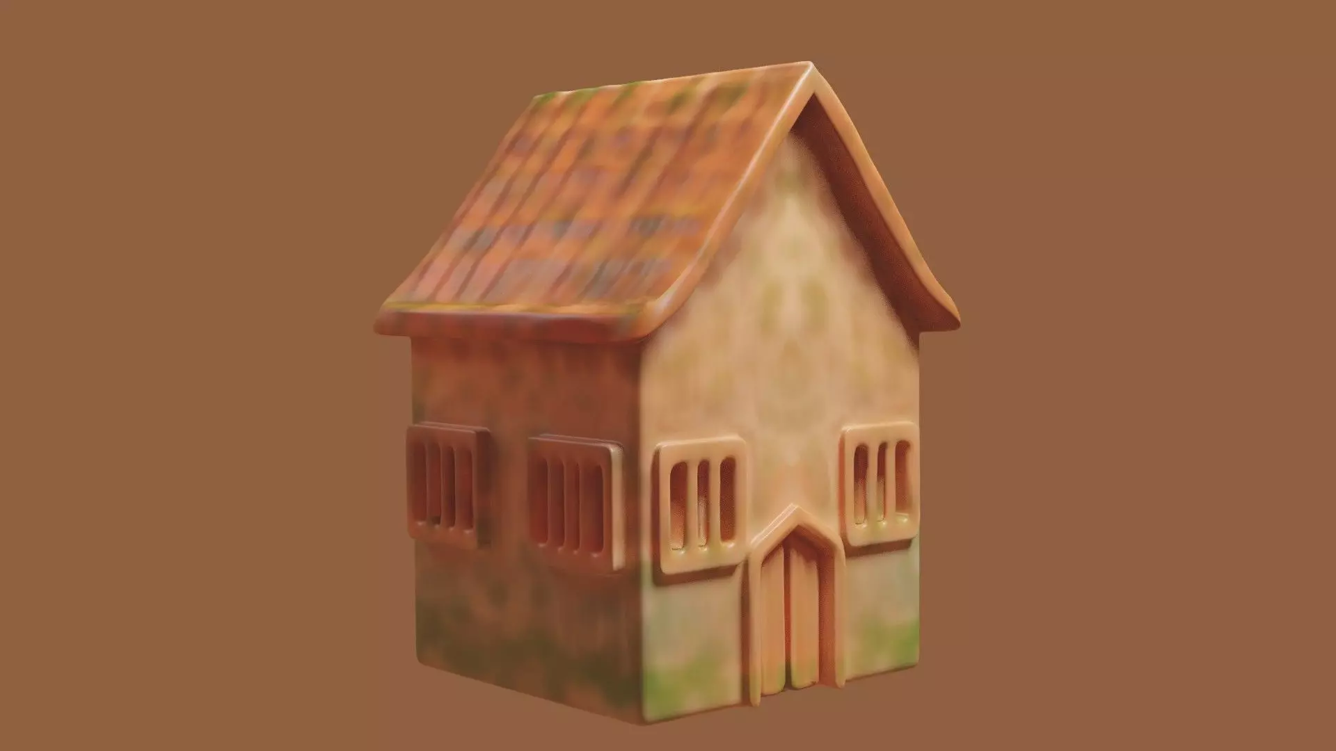 Cottage house 3D print model_0