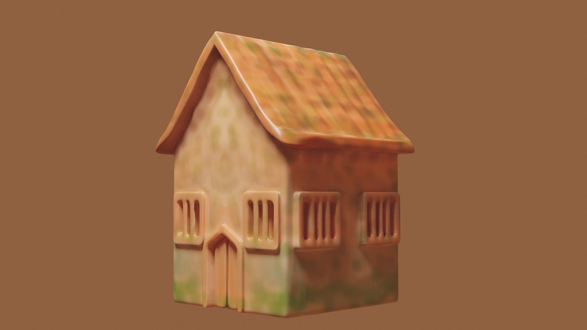 Cottage house 3D print model_3