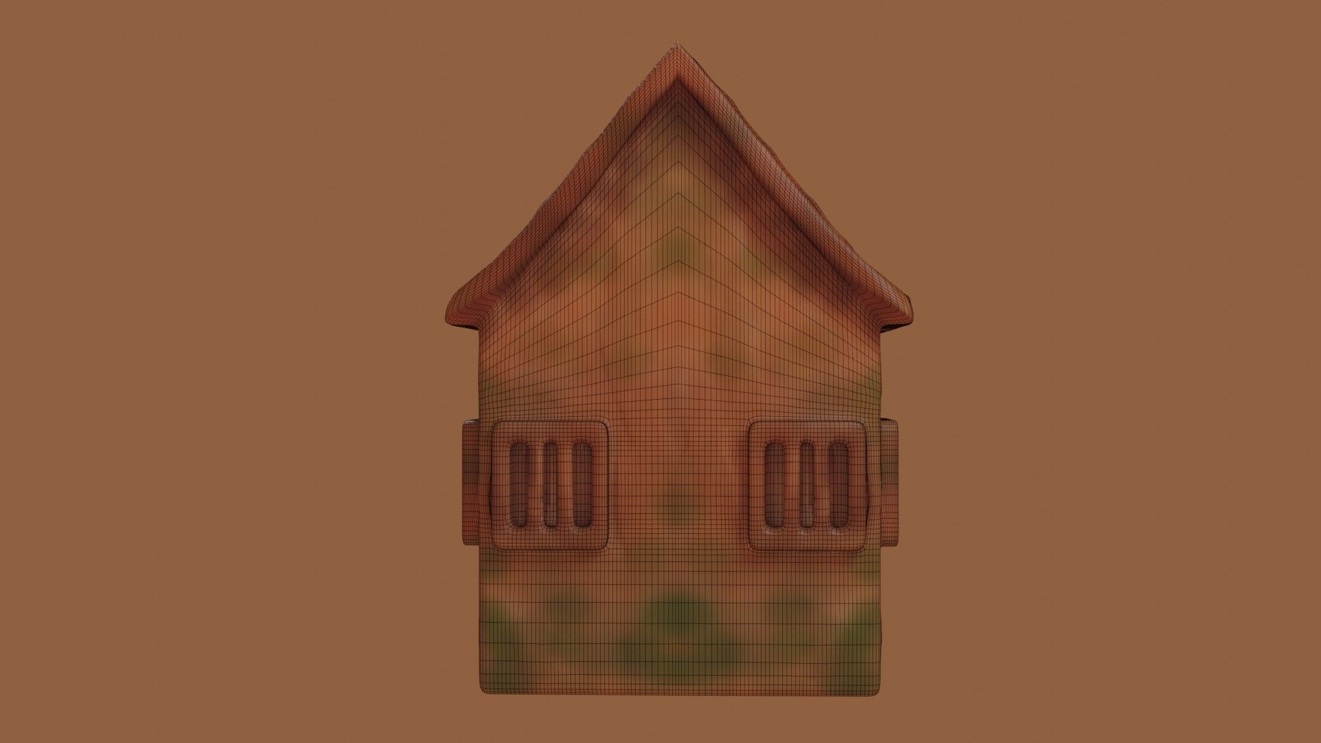 Cottage house 3D print model_6