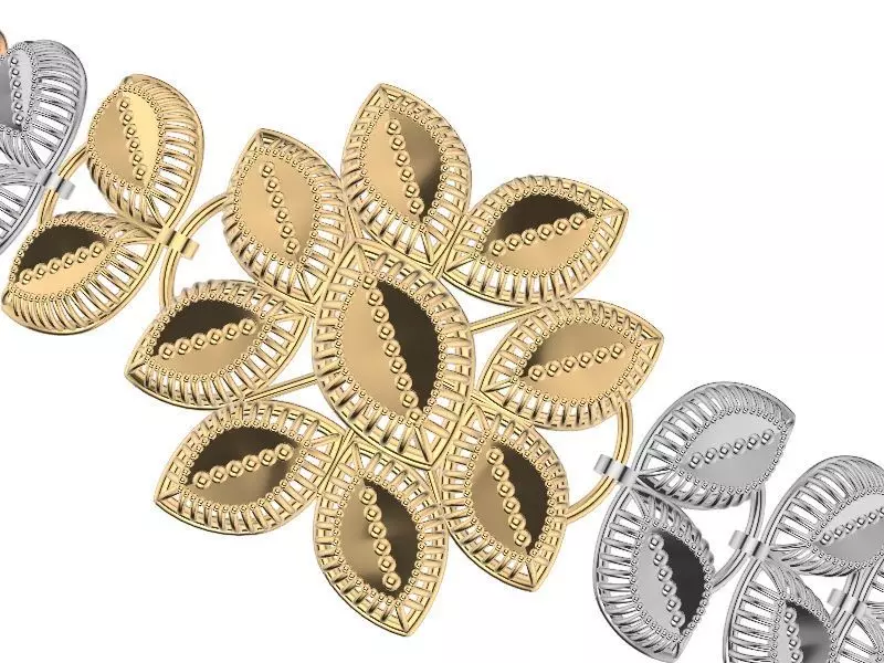 Jali flower petal bracelet necklace stl verified 3D print model