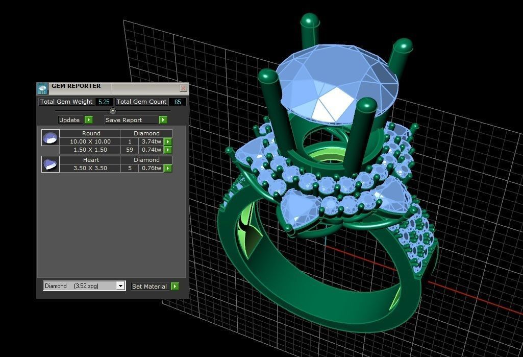 DIAMOND RINGS 3D print model_4