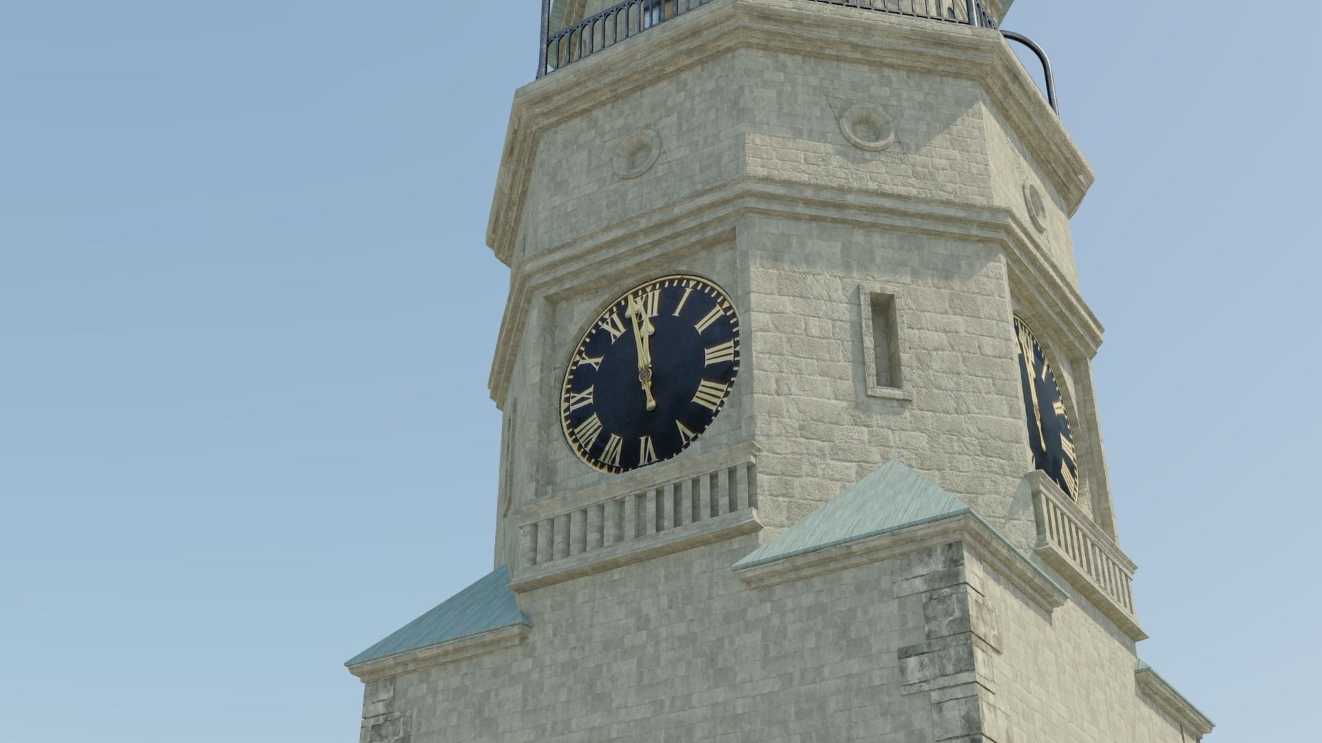 Tower roof renaissance 3D model_2