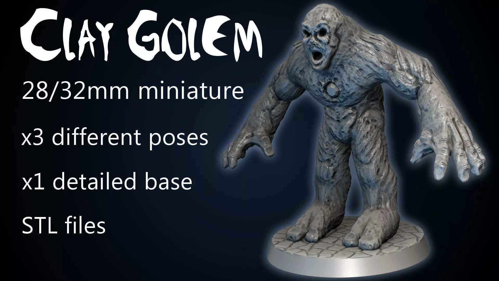 Clay Golem 3D print model_0