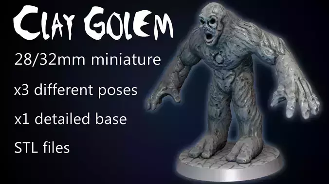 Clay Golem 3D print model