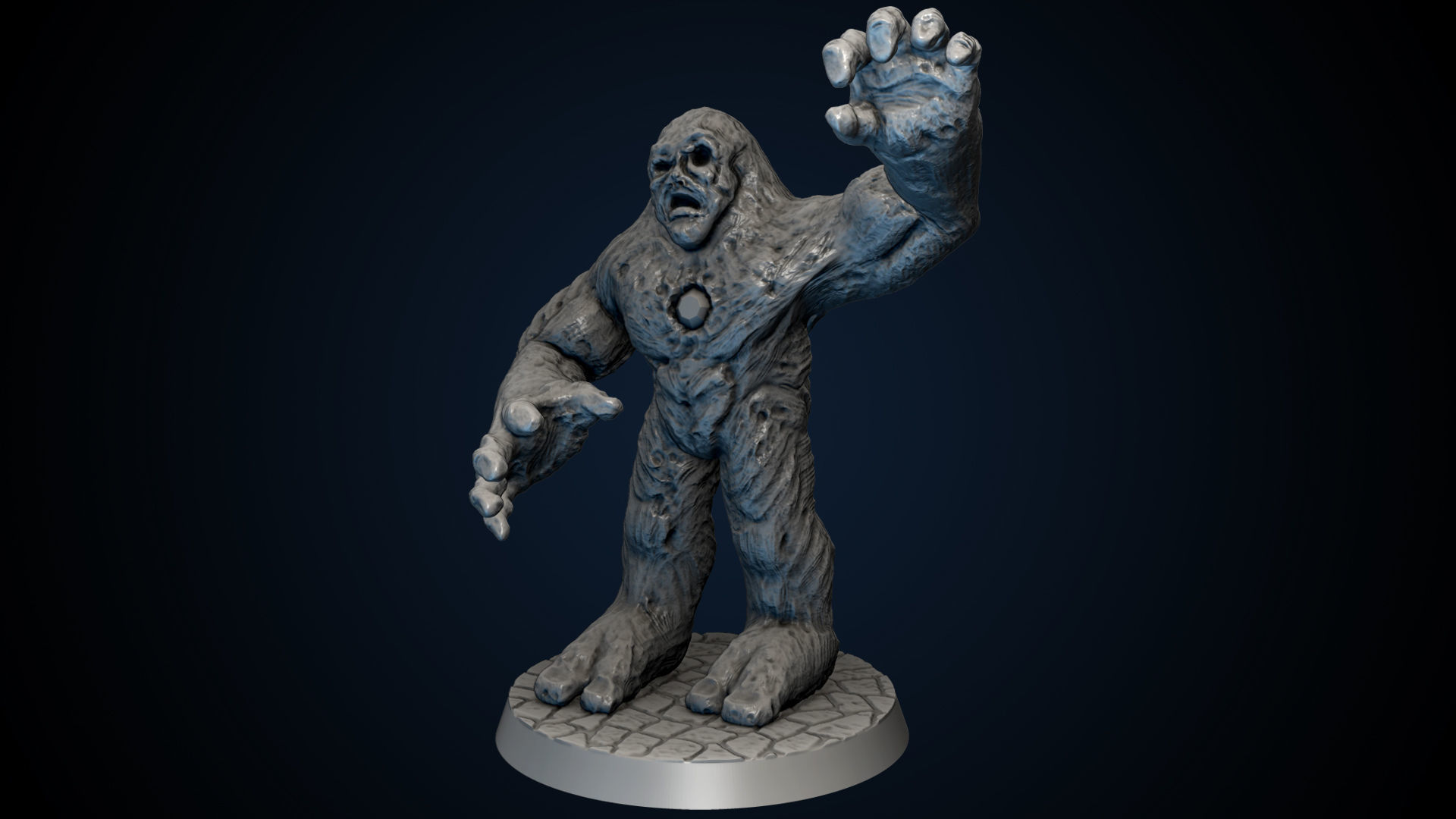 Clay Golem 3D print model_1