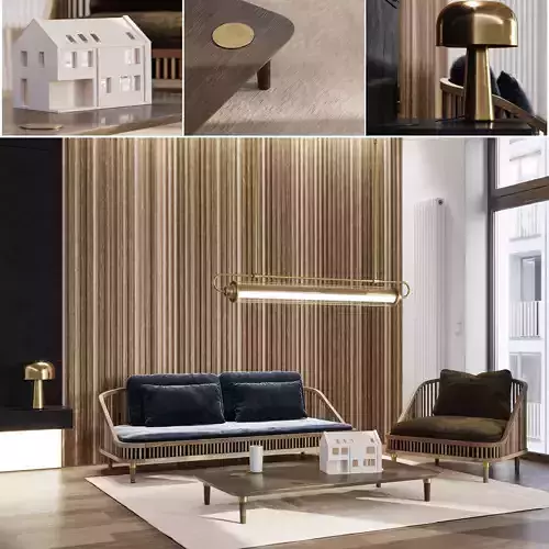 Modern interior scene 01 - living room