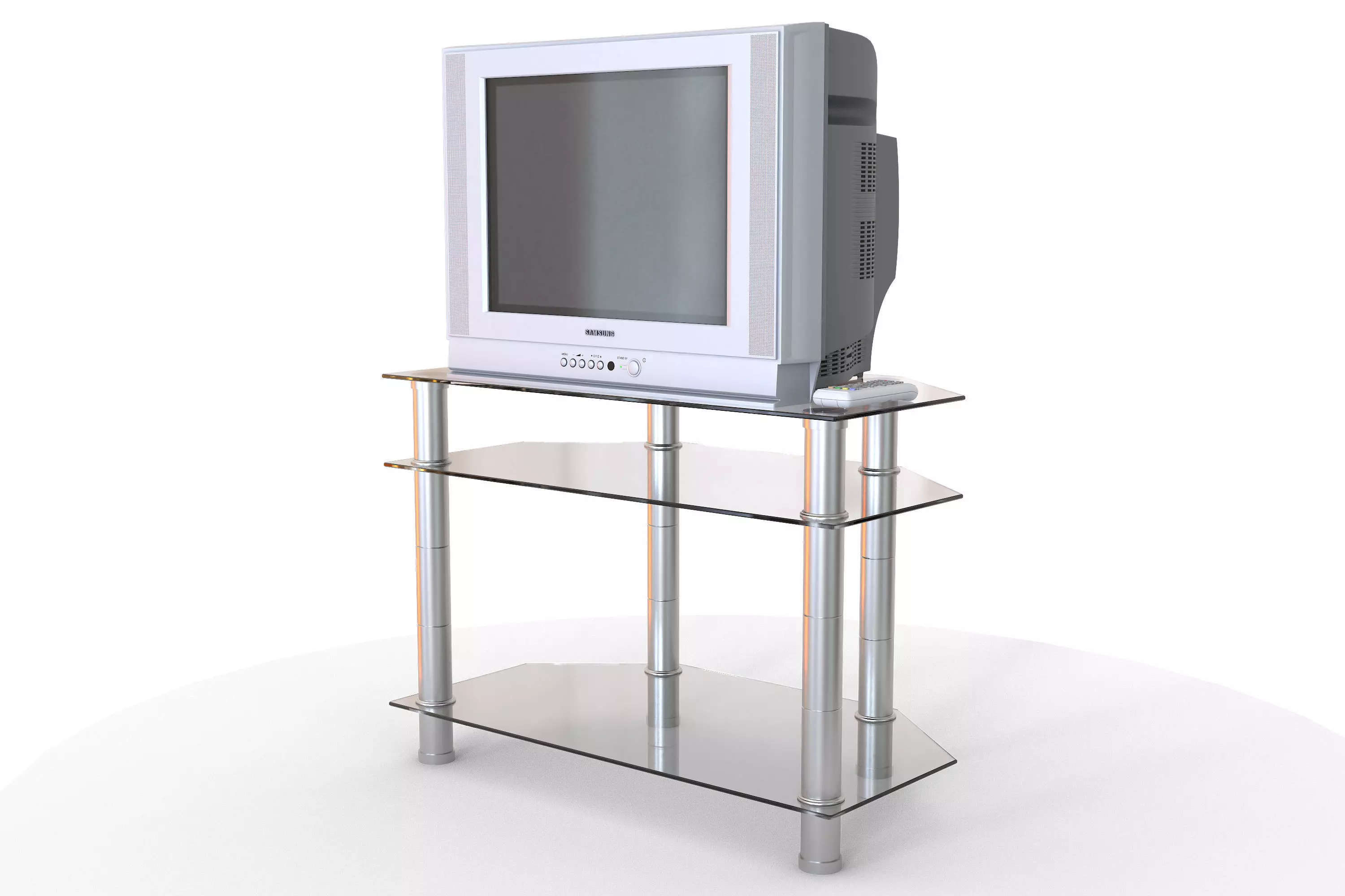 TV SAMSUNG CS -21K3MJQ Low-poly 3D model_0