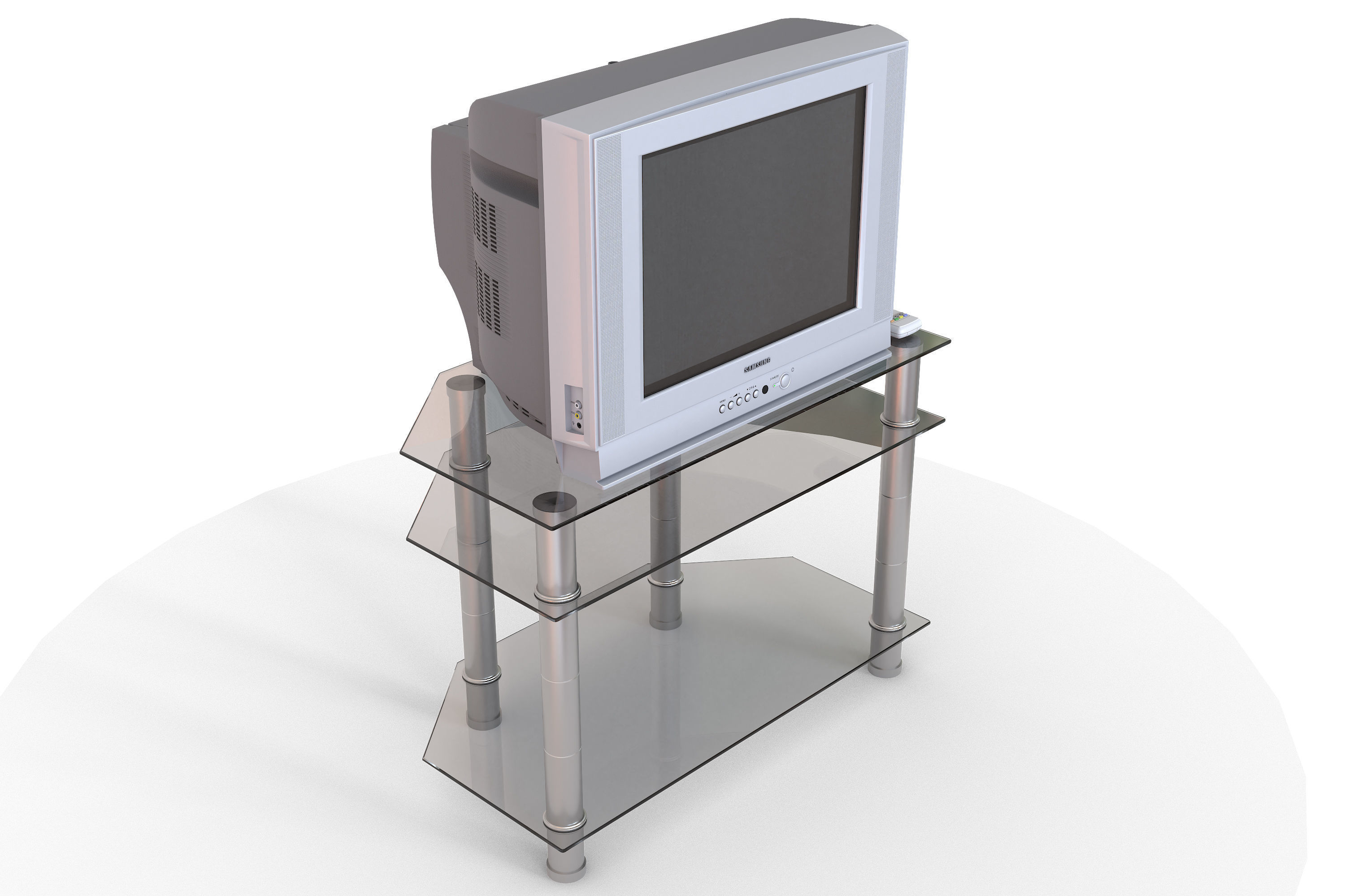 TV SAMSUNG CS -21K3MJQ Low-poly 3D model_11