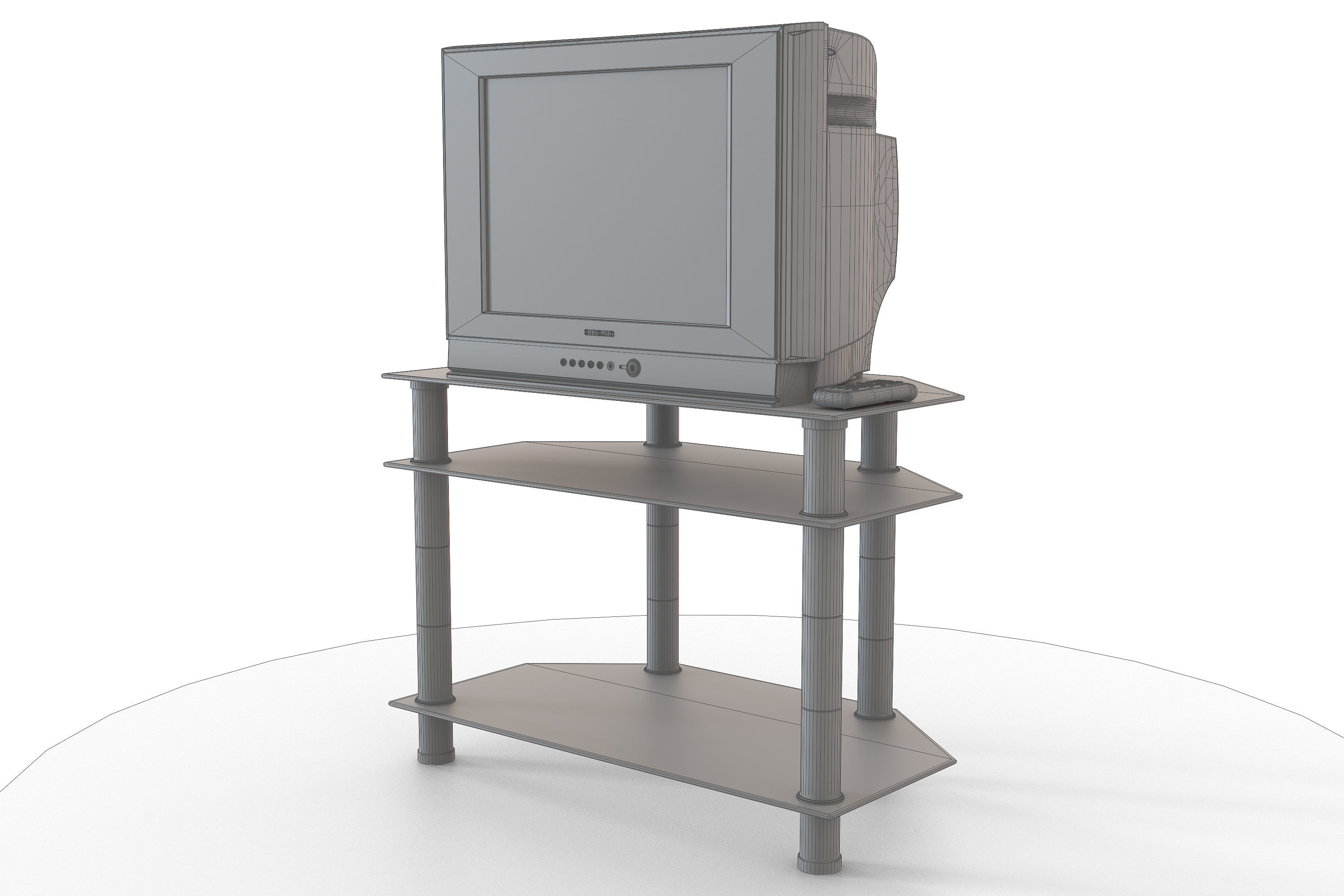 TV SAMSUNG CS -21K3MJQ Low-poly 3D model_17