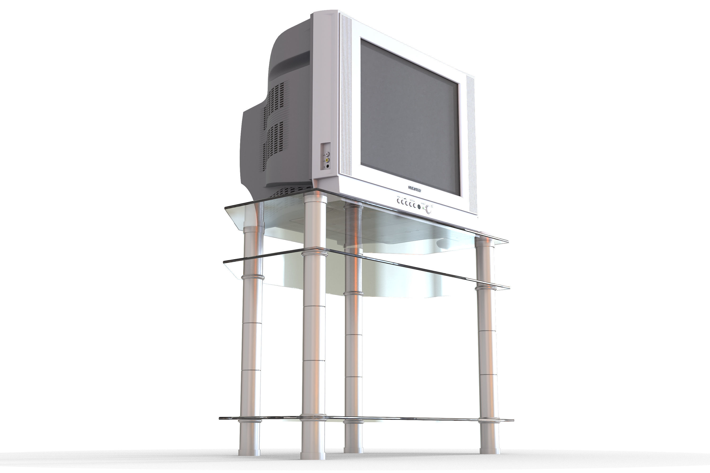 TV SAMSUNG CS -21K3MJQ Low-poly 3D model_13
