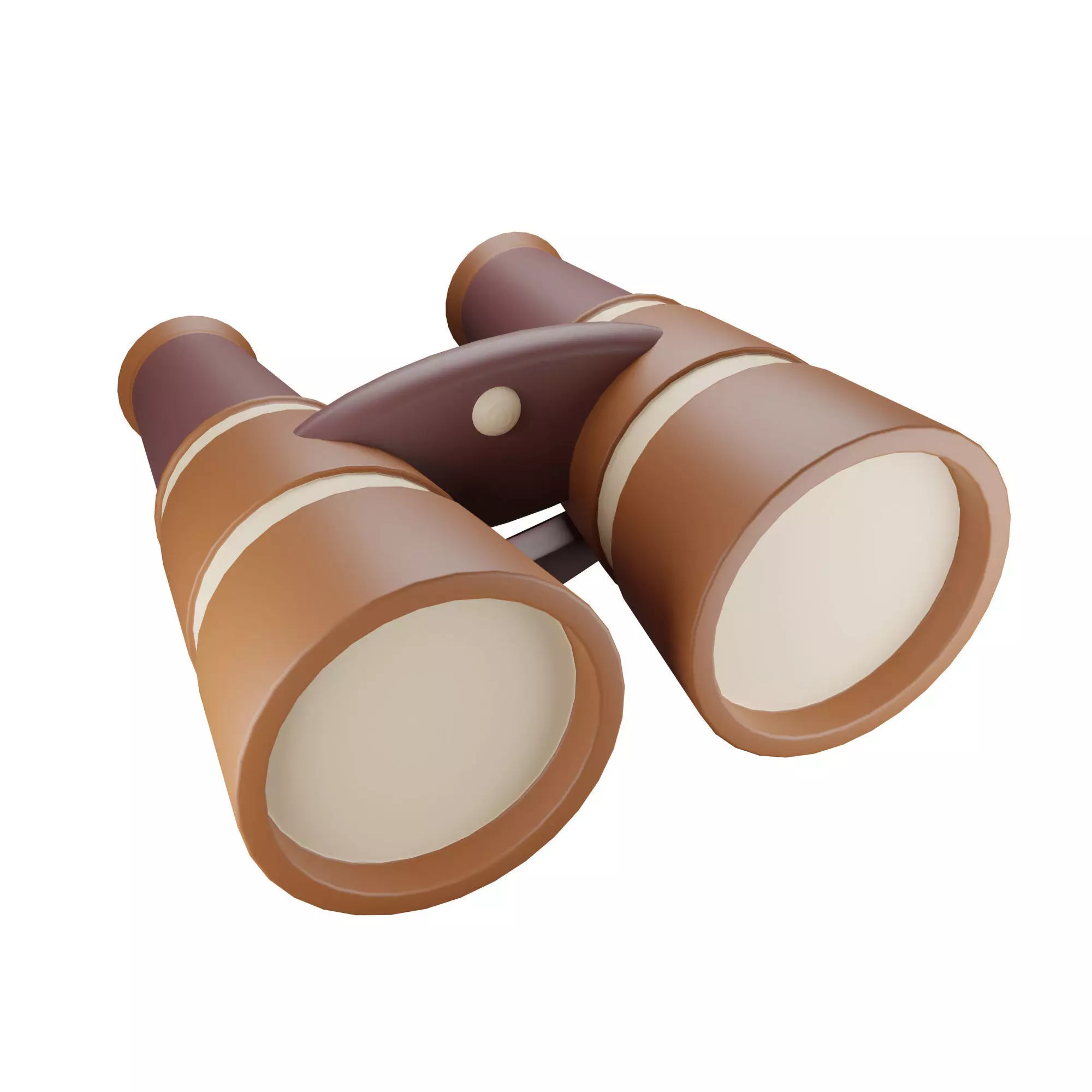 Binoculars Low-poly 3D model_0