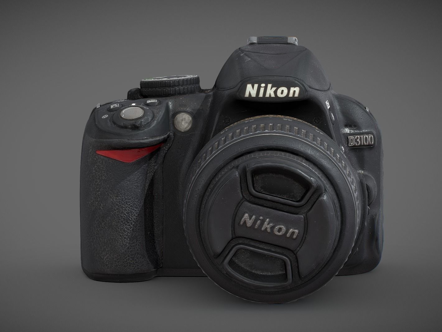 Nikon D3100 Low-poly 3D model_1