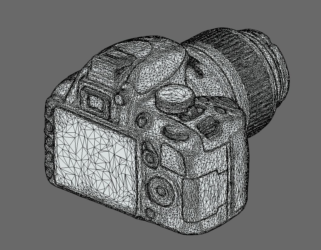 Nikon D3100 Low-poly 3D model_8