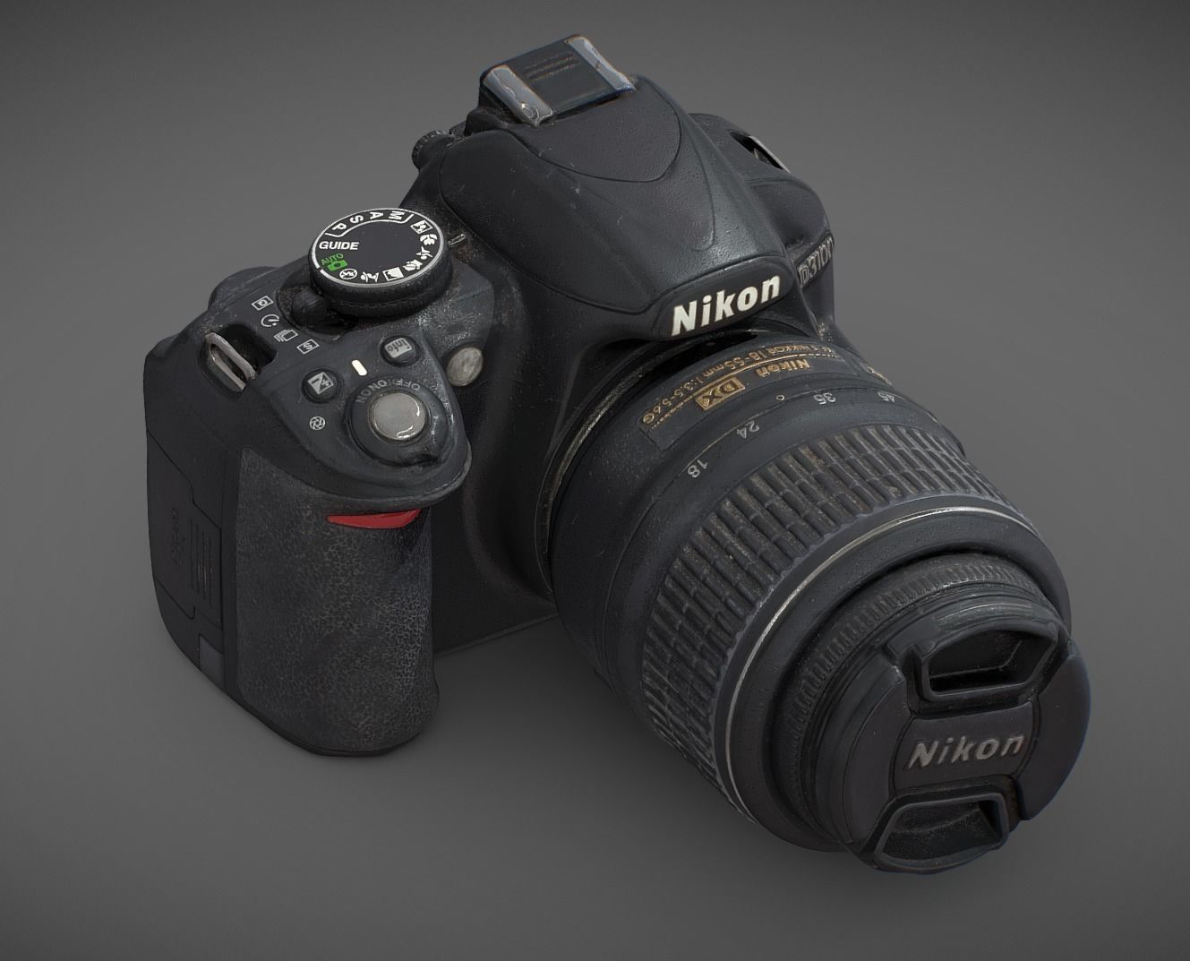 Nikon D3100 Low-poly 3D model_2
