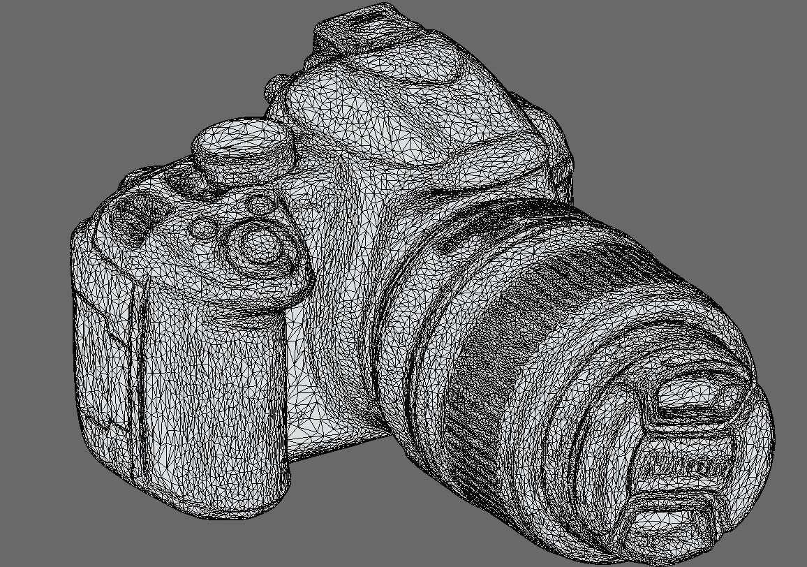 Nikon D3100 Low-poly 3D model_9