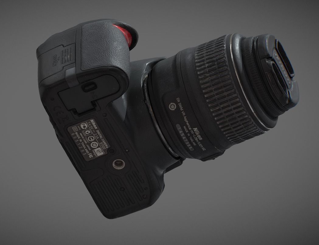 Nikon D3100 Low-poly 3D model_6