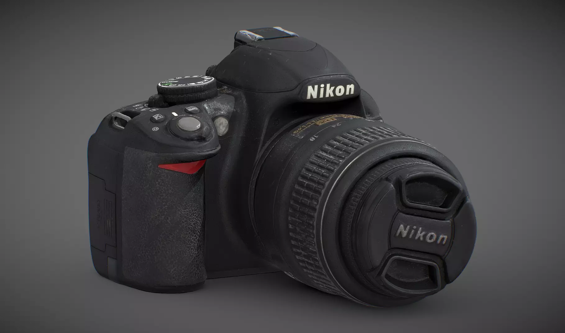 Nikon D3100 Low-poly 3D model_0