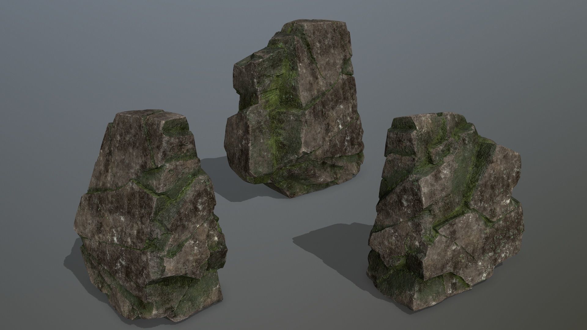 Rock Set Low-poly 3D model_13