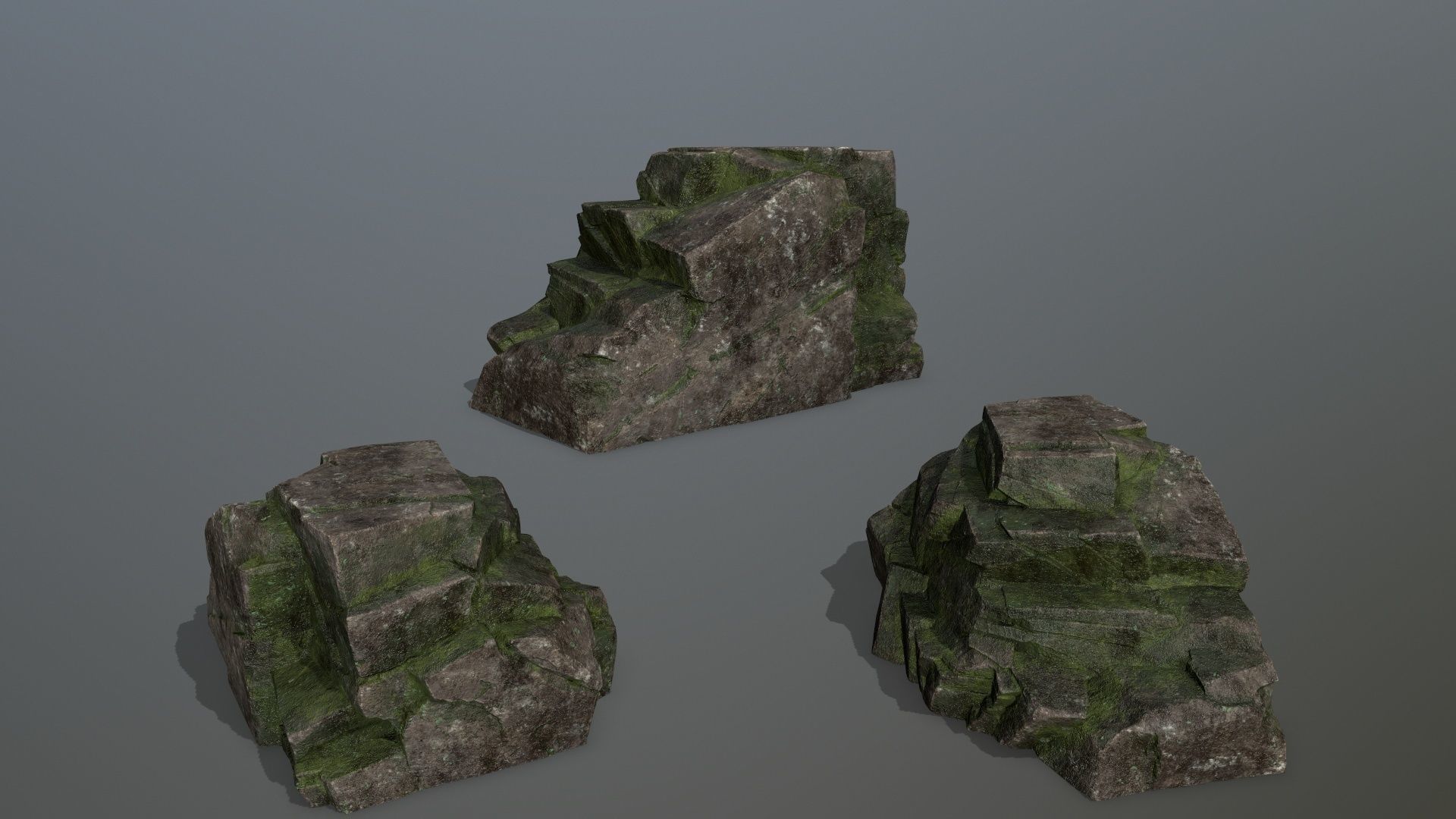 Rock Set Low-poly 3D model_11