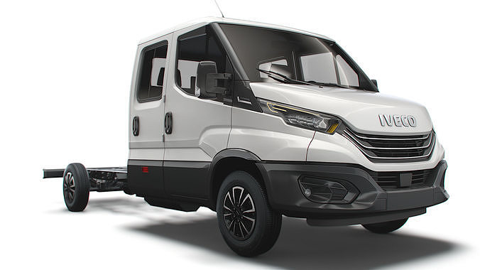 Iveco Daily Crew Cab L4 Chassis 2022 3D model