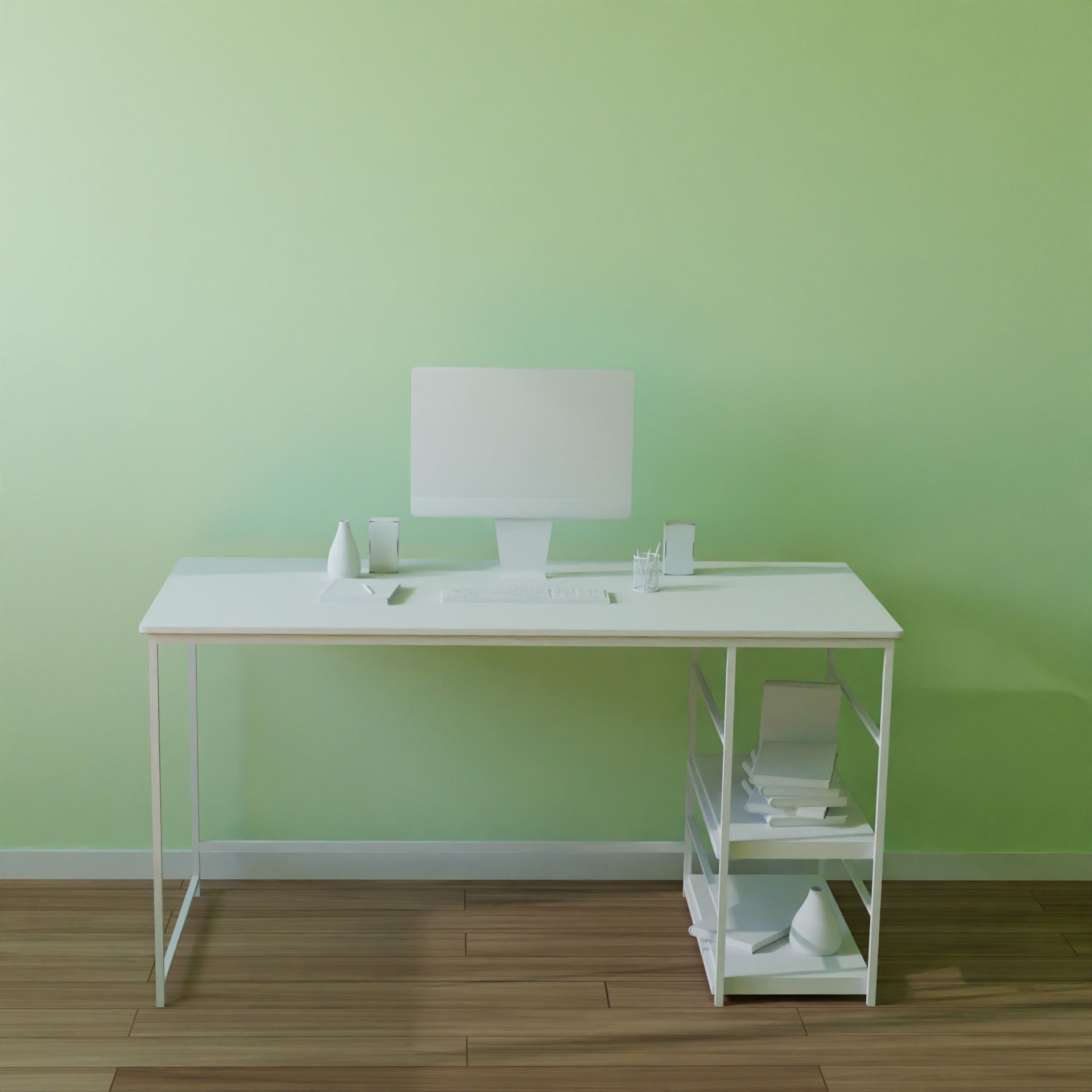 modern teenage room  desktop  3D model_5